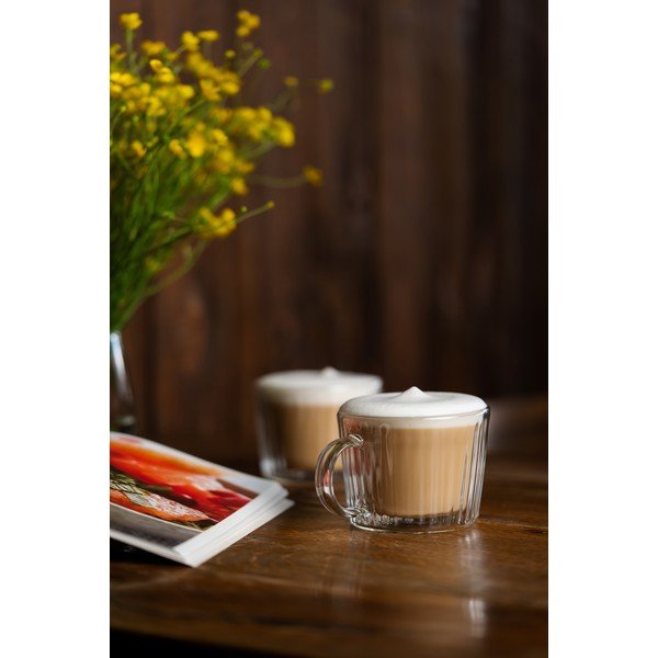 Skleněné šálky v sadě 2 ks na cappuccino 250 ml Livio Duo – Vialli Design-image-1