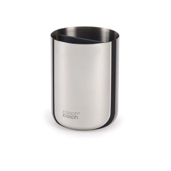 Kelímek na zubní kartáčky z nerezové oceli v leskle stříbrné barvě EasyStore Luxe – Joseph Joseph-image-4
