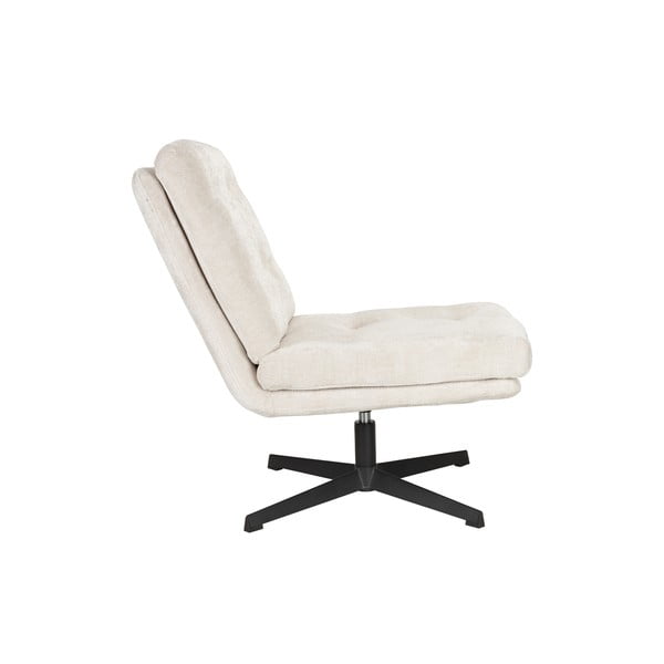Krémové otočné křeslo Kai – White Label-image-2