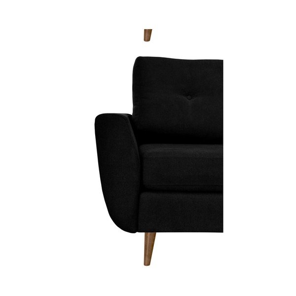 Černé křeslo se světlými nohami Mazzini Sofas Flower-image-4