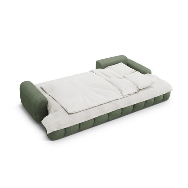 Zelená rozkládací/s úložným prostorem rohová pohovka (pravý roh/s lenoškou) Linz – Cosmopolitan Design-image-4