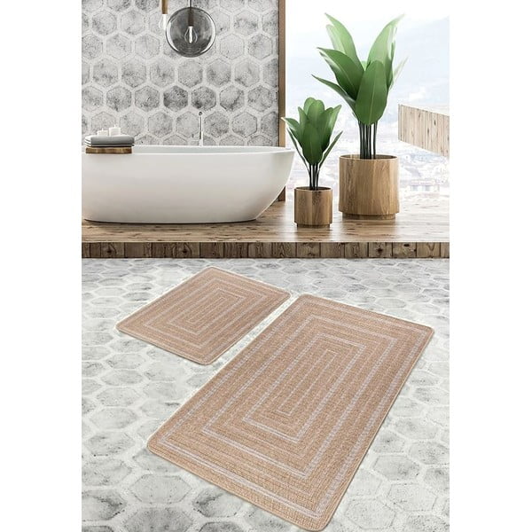 Hnědé koupelnové předložky v sadě 2 ks 60x100 cm – Mila Home-image-4