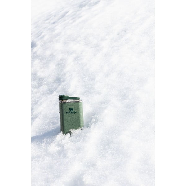 Zelená placatka z nerezové oceli 230 ml Easy-Fill Wide Mouth Flask Hammer Tone Green – Stanley-image-1