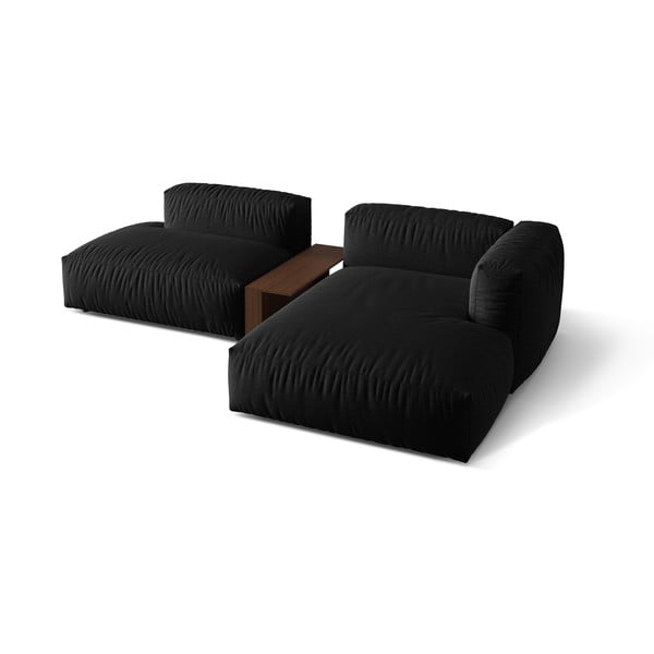 Černá modulární rohová pohovka (pravý roh) Martina – Micadoni Home-image-3