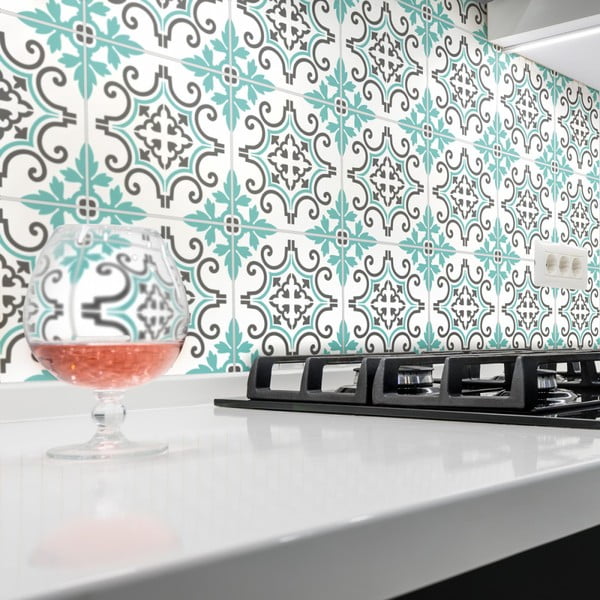 Sada 60 samolepek ve tvaru dlaždice Ambiance Paco, 10 x 10 cm-image-3