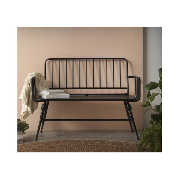 Černá kovová lavice Geese Gap-image-3