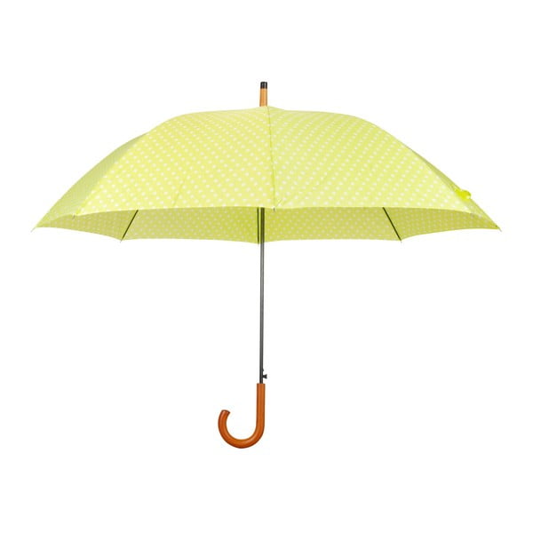 Žlutý deštník s dřevěnou rukojetí Esschert Design Rain