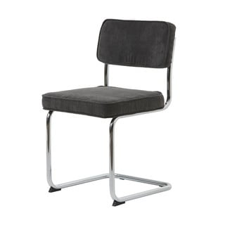 Šedá manšestrová jídelní židle Rupert – Unique Furniture