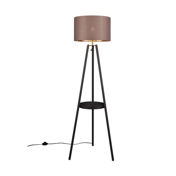 Černá stojací lampa s poličkou (výška 152 cm) Colette – Reality-image-2