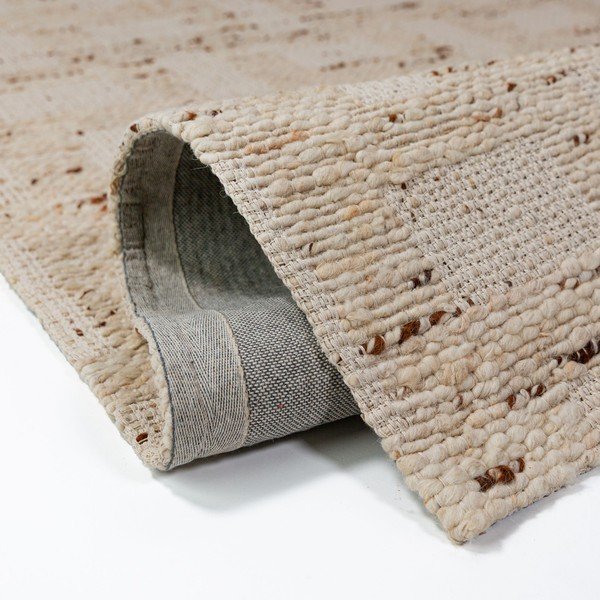 Ručně tkaný koberec s příměsí vlny v přírodní barvě 140x200 cm Rova Blend – Flair Rugs-image-4