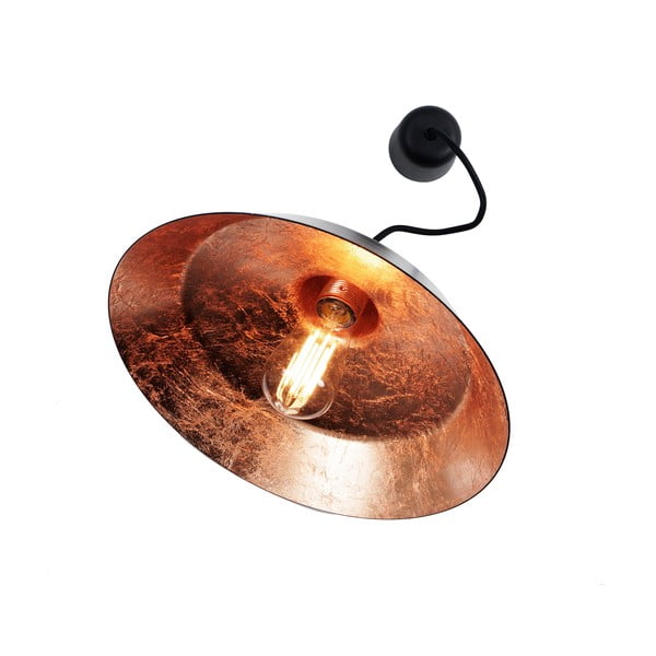 Černé stropní svítidlo s detailem v měděné barvě Bulb Attack Cinco-image-3