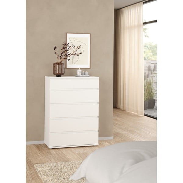 Bílá vysoká komoda 77x107 cm Nova – Tvilum-image-1