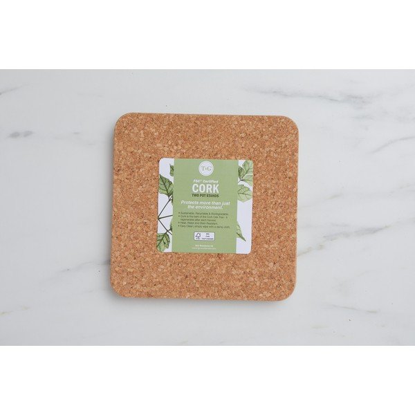 Sada 2 korkových podložek pod hrnec T&G Woodware, 20 x 20 cm-image-1