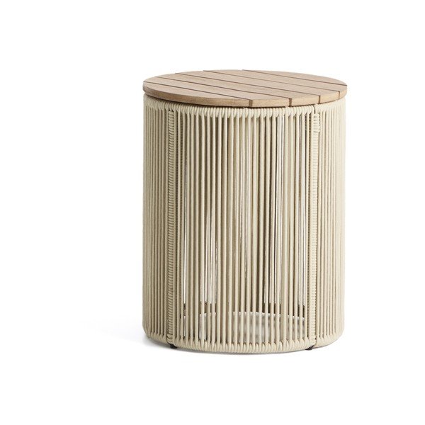 Kulatý zahradní stolek s deskou z akácie ø 40 cm Dandara – Kave Home