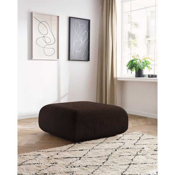 Tmavě hnědá manšestrová podnožka Lecomte – Bobochic Paris-image-4