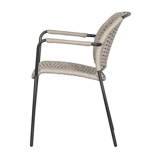 Černo-béžové kovové zahradní židle v sadě 2 ks Taku – Exotan-image-2