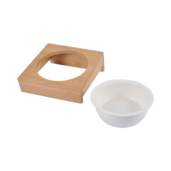 Bambusová miska s podstavcem pro psa ø 12 cm – Love Story-image-1