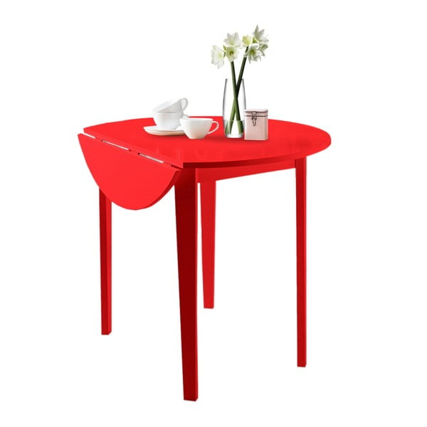Červený skládací jídelní stůl Støraa Trento Quer, ⌀ 92 cm