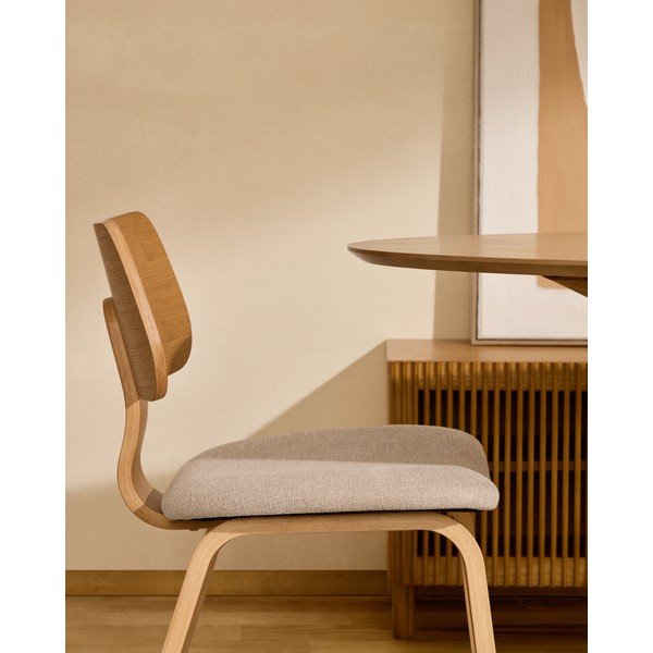 Béžová/v přírodní barvě jídelní židle v dekoru dubu Gena – Kave Home-image-2