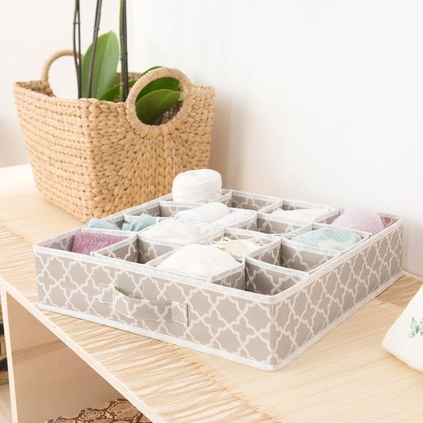 Béžový organizér do zásuvky s 16 přihrádkami Compactor, 40 x 40 cm-image-1