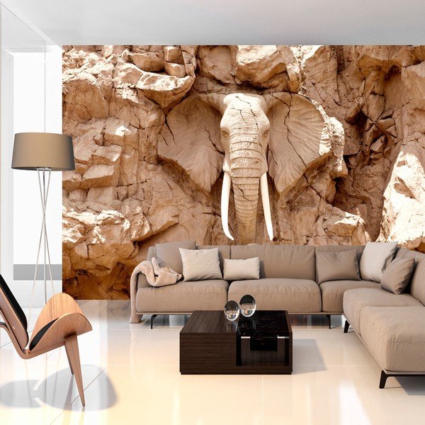 Velkoformátová tapeta Artgeist Stone Elephant, 200 x 140 cm-image-1