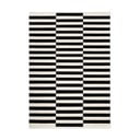 Černo-bílý oboustranný ručně tkaný vlněný koberec 160x230 cm Donna – Hanse Home