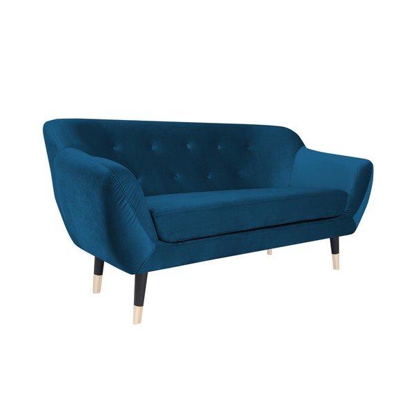 Modrá pohovka s černými nohami Mazzini Sofas Amelie, 158 cm-image-2