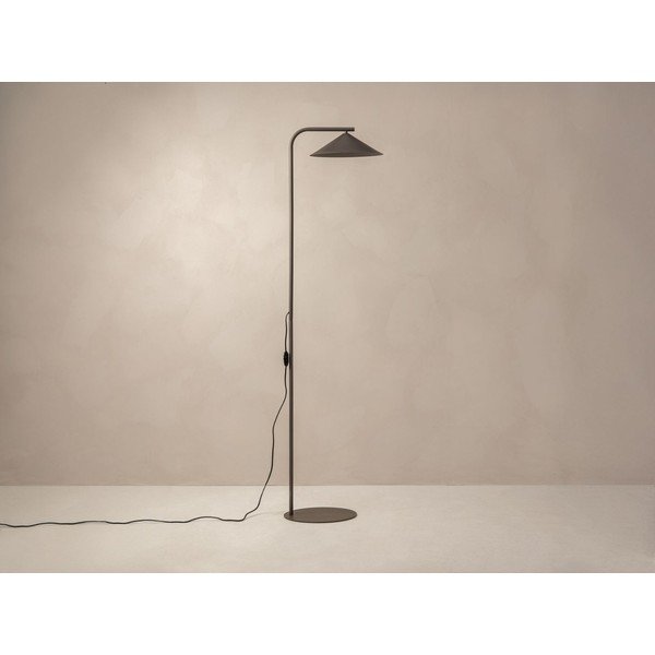 Hnědá kovová stojací lampa (výška 160 cm) Nocte – Micadoni -image-3