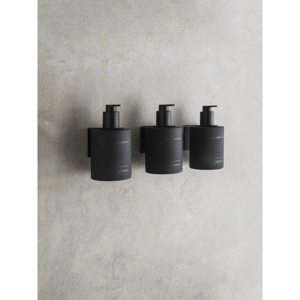 Černé nástěnné skleněné dávkovače mýdla v sadě 3 ks 350 ml Kirei – Blomus-image-1