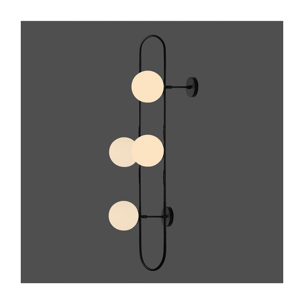 Černé nástěnné svítidlo Squid Lighting Elips, výška 124 cm-image-1