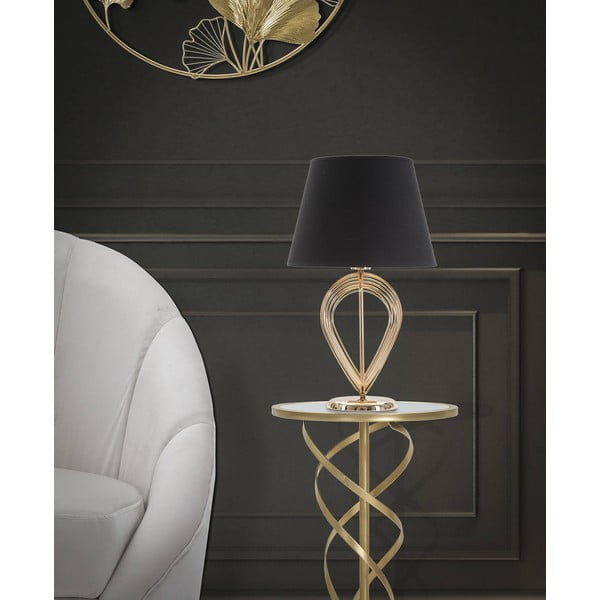 Černá stolní lampa Mauro Ferretti Maxt, ø 32,5 cm-image-1