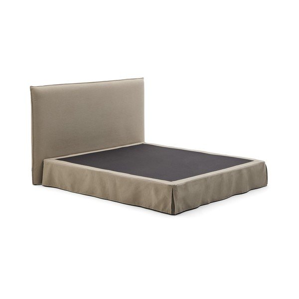 Taupe čalouněná dvoulůžková postel 180x200 cm Jaira – Kave Home