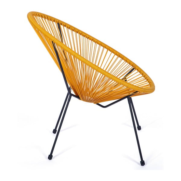 Žluté kovové/plastové zahradní křeslo Avocado Comfort – Bonami Selection-image-2