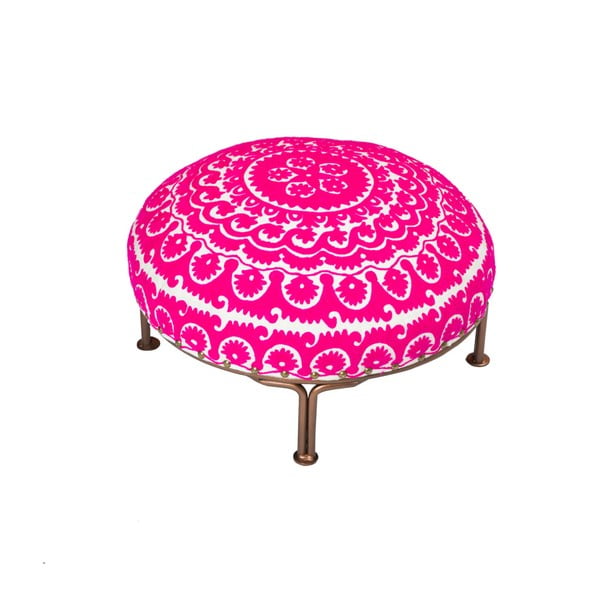Růžová stolička Bombay Duck Cha Cha Cha, ⌀ 40 cm