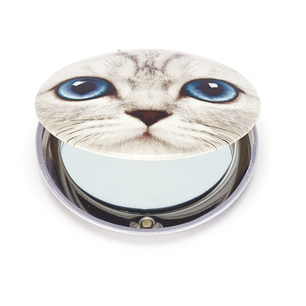 Kapesní zrcátko Catseye London Silver Kitty