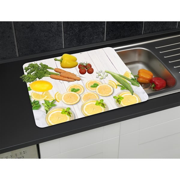 Kryt na zeď u sporáku z tvrzeného skla 50x56 cm Lemons – Wenko-image-2