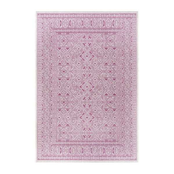 Fialovo-béžový venkovní koberec NORTHRUGS Cuadrado, 200 x 290 cm