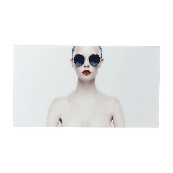 Zasklený obraz Kare Design Naked Lady, 150 x 80 cm