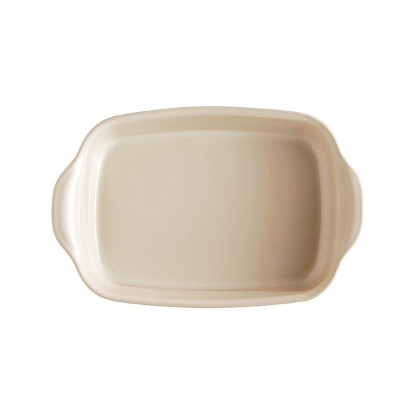 Krémová keramická obdélníková zapékací mísa Emile Henry Ultime, 30 x 19 cm-image-2