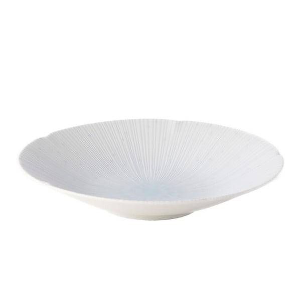 Světle modrý keramický talíř na těstoviny ø 24.5 cm ICE WHITE - MIJ