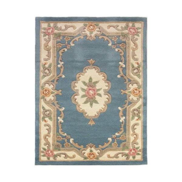 Modrý vlněný koberec Flair Rugs Aubusson, 150 x 240 cm