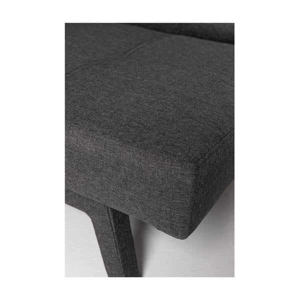 Tmavě šedá rozkládací pohovka s šedými nohami Debut Ozzie-image-2