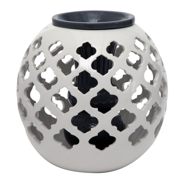 Černobílá kulatá keramická váza Mauro Ferretti, 23,5 cm