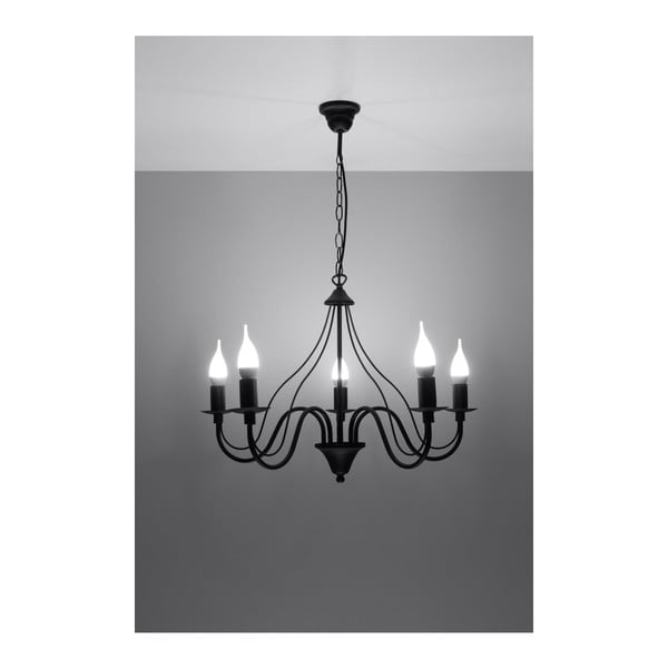 Černé závěsné svítidlo Sollux Fiorano 5-image-3