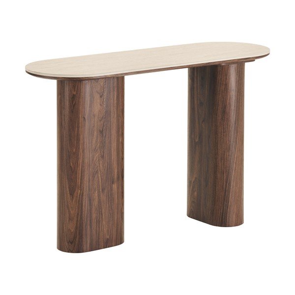 Béžový/tmavě hnědý konzolový stolek s keramickou deskou 40x120 cm Delphi – House Nordic