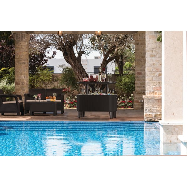 Plastový zahradní stolek se zásobníkem na led 83.5x40 cm Bevy – Keter-image-1