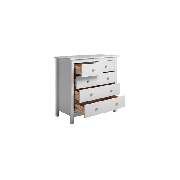 Bílá vysoká komoda z borovicového dřeva 79x80 cm Berna – Marckeric-image-3