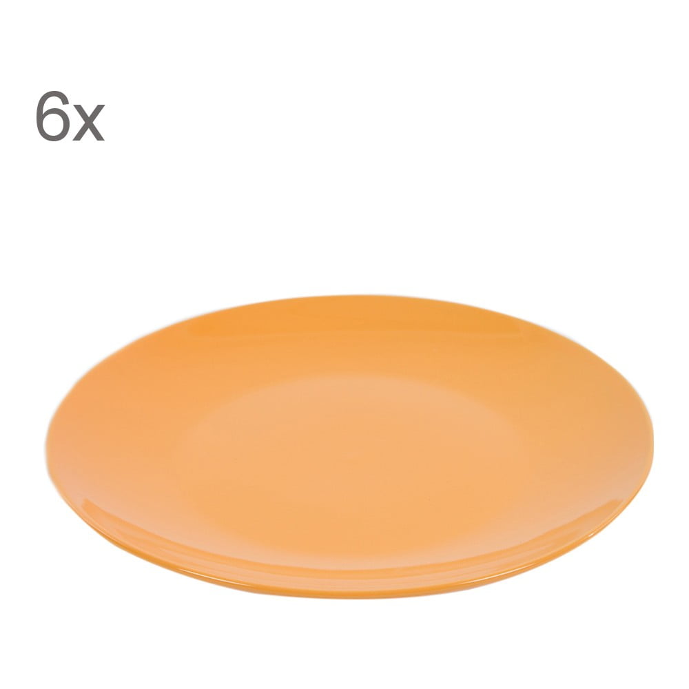 Sada 6 talířů Kaleidos 27 cm, oranžová