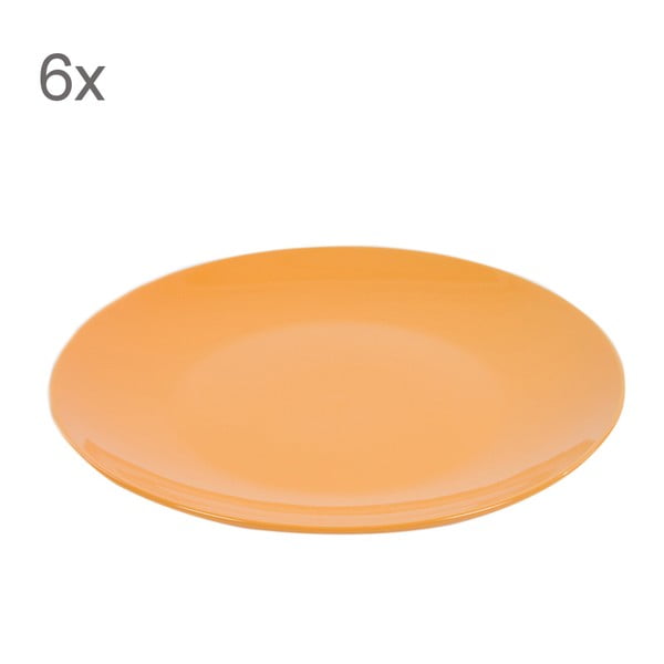 Sada 6 talířů Kaleidos 27 cm, oranžová