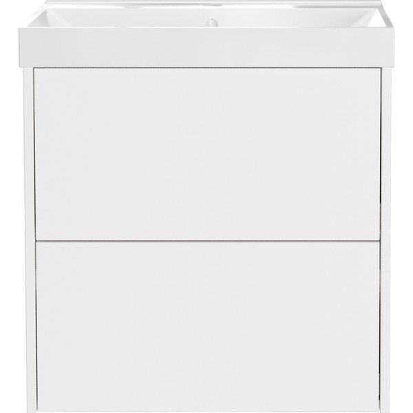 Bílá matná závěsná skříňka pod umyvadlo 61x65 cm Bodera – Germania-image-3